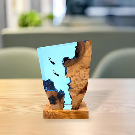 Konstnärlig havsbordslampa MILA Sverige