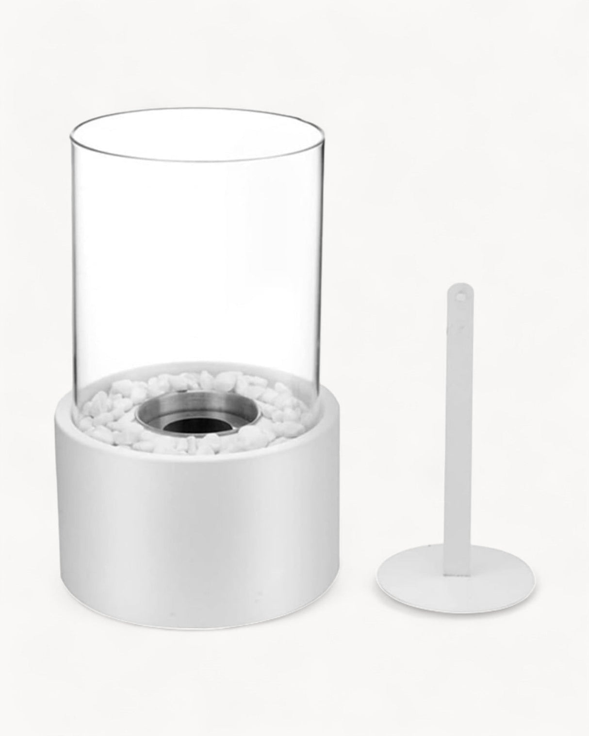 Carvallo – Elegant Oljelampa av Metall och Glas med Öppen Låga Carvallo