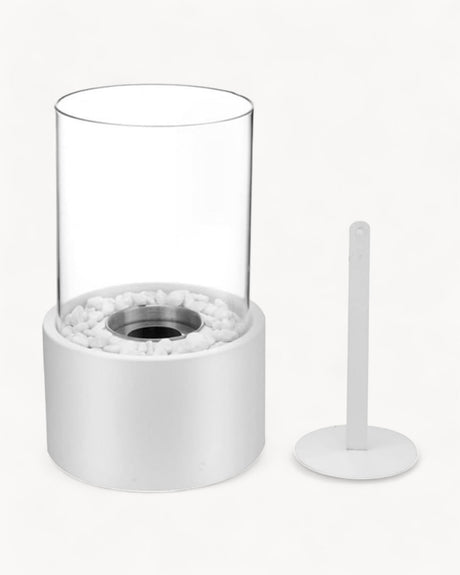 Carvallo – Elegant Oljelampa av Metall och Glas med Öppen Låga Carvallo