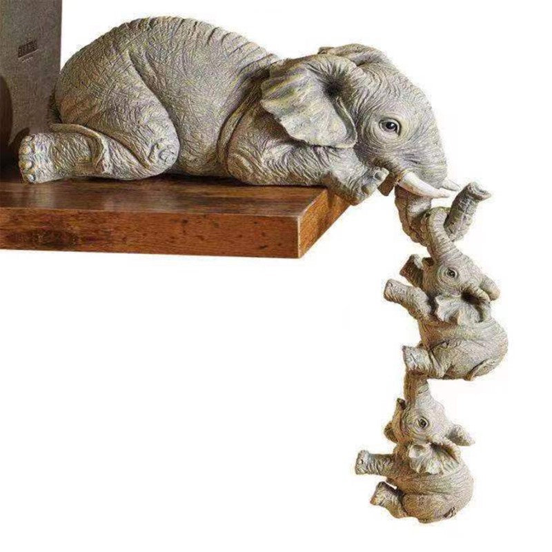 OllyLift – Elephants familj staty med symbolisk design och skulpturell charm Carvallo
