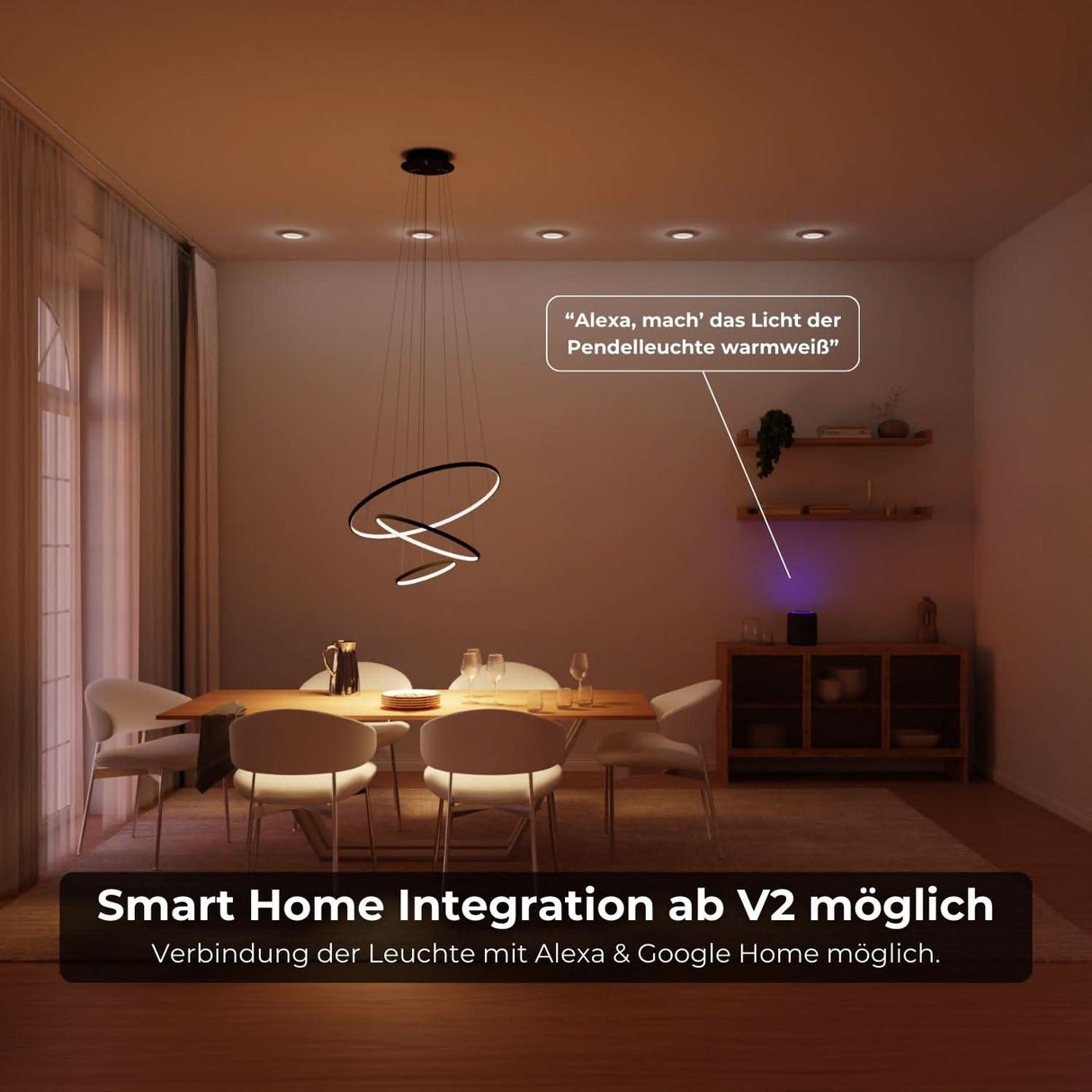 Omeva Designer Ring Pendellampa Carvallo