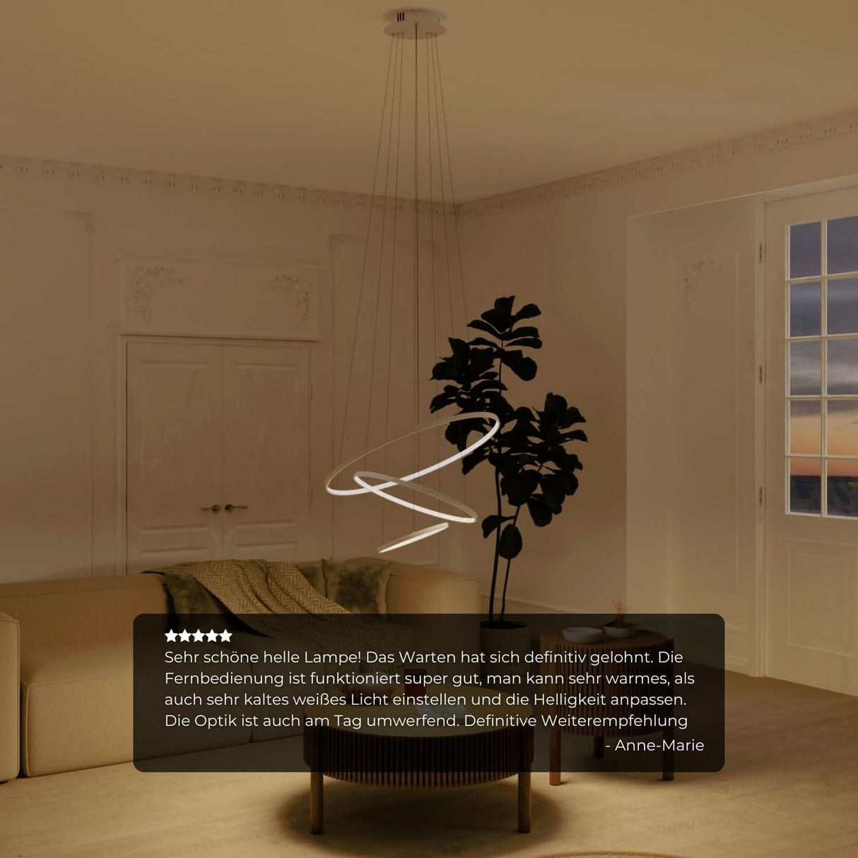 Omeva Designer Ring Pendellampa Carvallo