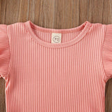 Rufsig ribbad blommig kortbyxor set-Kids-Hemnix-Hemnix