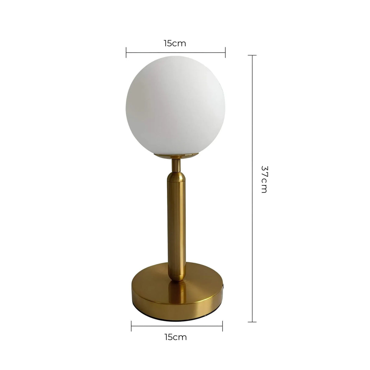 StellarSphere Light – Lyxig glaskula bordslampa med träbas Carvallo