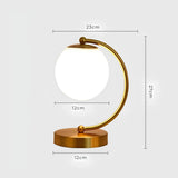 StellarSphere Light – Lyxig glaskula bordslampa med träbas Carvallo