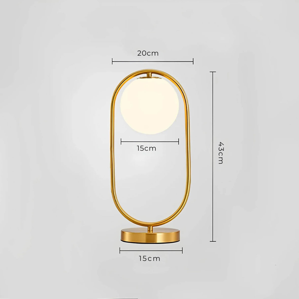 StellarSphere Light – Lyxig glaskula bordslampa med träbas Carvallo