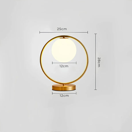 StellarSphere Light – Lyxig glaskula bordslampa med träbas Carvallo