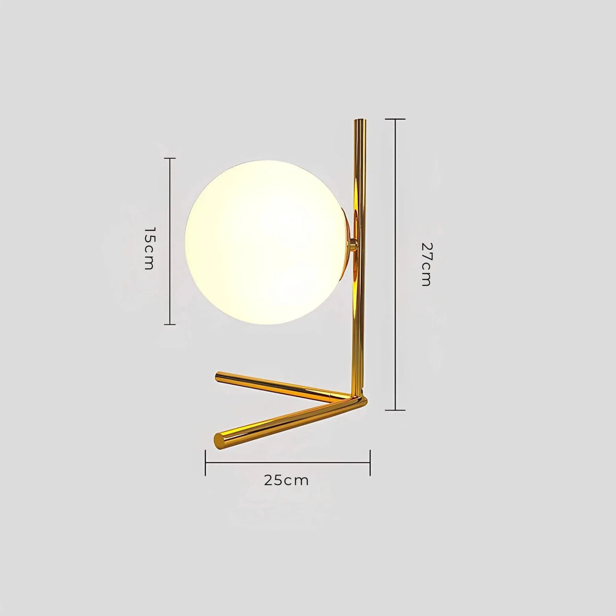 StellarSphere Light – Lyxig glaskula bordslampa med träbas Carvallo