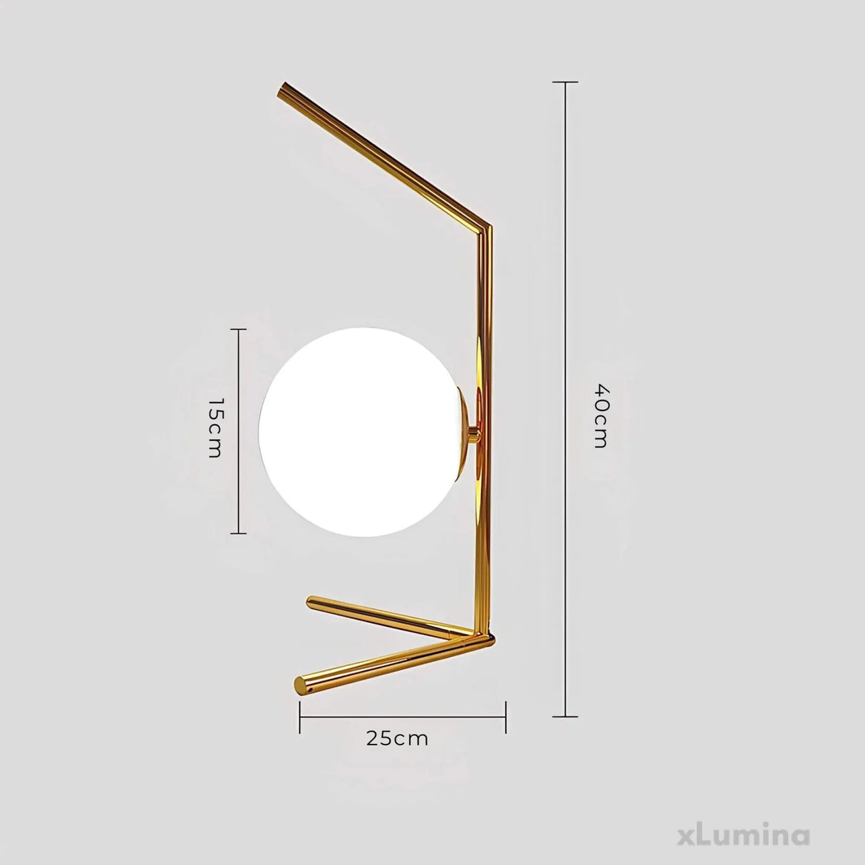 StellarSphere Light – Lyxig glaskula bordslampa med träbas Carvallo