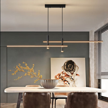 LumiLine – Modern LED Linear Taklampa med Justerbar Höjd och Dimmer Hemnix