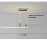 LumiLine – Modern LED Linear Taklampa med Justerbar Höjd och Dimmer Hemnix