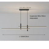 LumiLine – Modern LED Linear Taklampa med Justerbar Höjd och Dimmer Hemnix