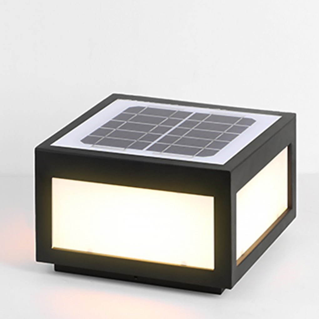 Solar Black Utomhus LED Stolplykta Carvallo