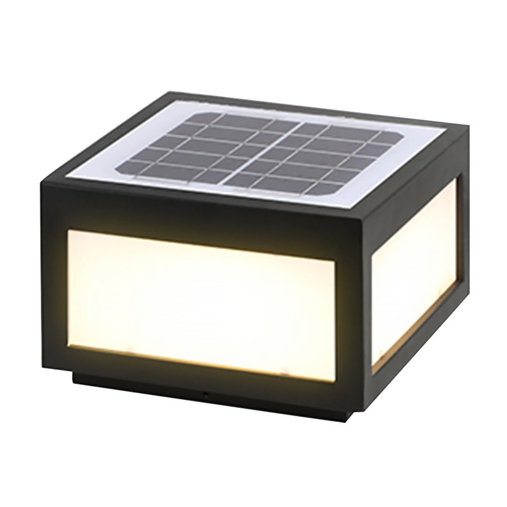Solar Black Utomhus LED Stolplykta Carvallo