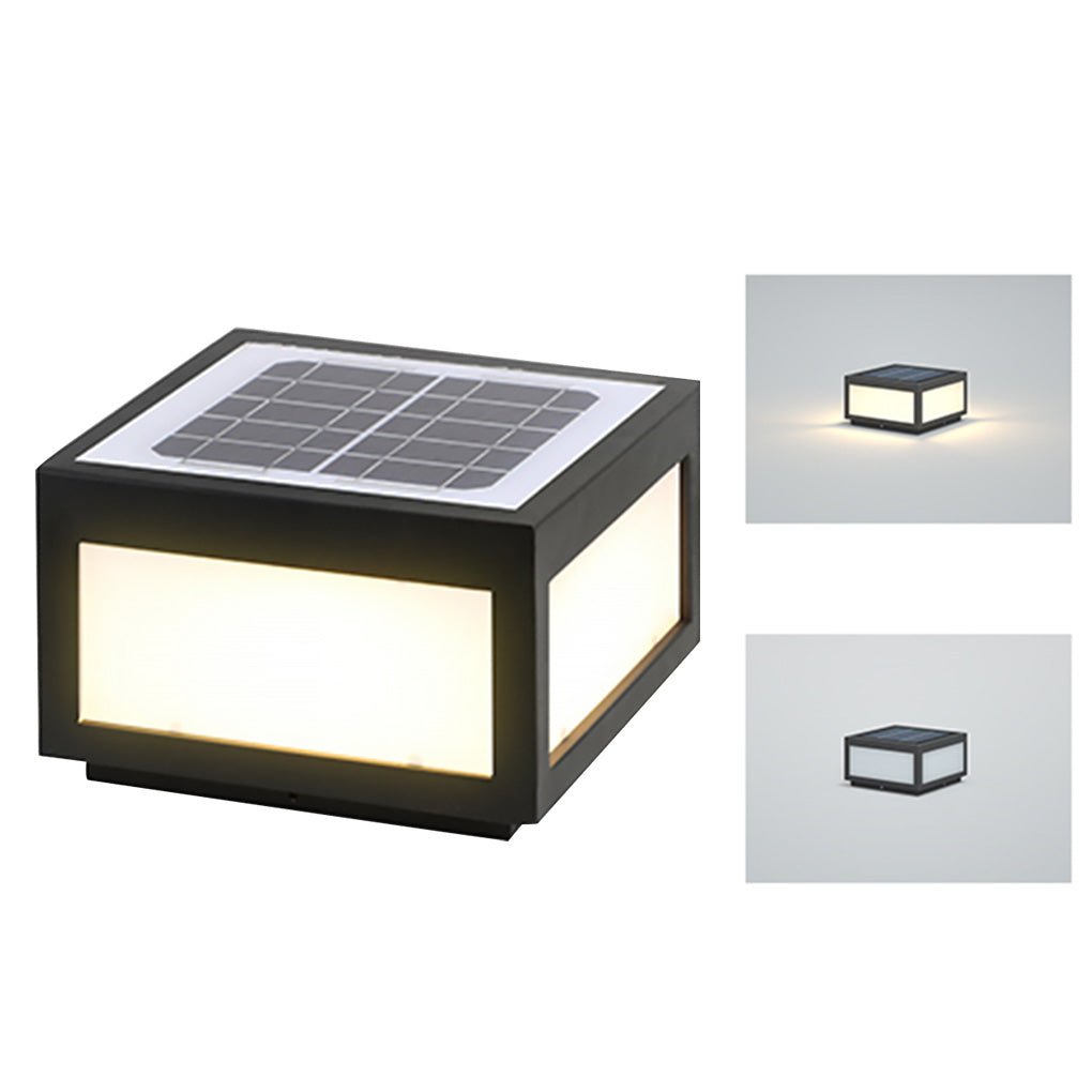 Solar Black Utomhus LED Stolplykta Carvallo