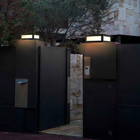 Solar Black Utomhus LED Stolplykta Carvallo