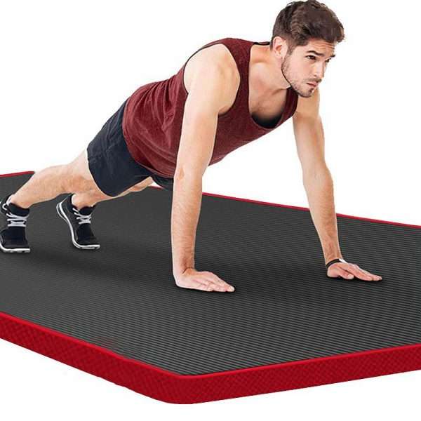 RoyaleGlow Fitness Mat Mäns Högdensitets Tränings Yoga Icke-Slip Mat För Gym Hem Carvallo