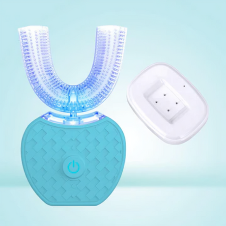 Elektrisk tandborste med blått ljus blekning Carvallo