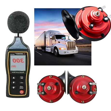 Luxora Kraftfulla Lastbilshorn för Bilar Högt 300dB Snigelhorn Carvallo