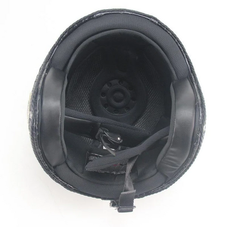 Royaleva Retro Vintage Motorcykelhjälm Öppen Ansikte Med Goggle Mask Carvallo