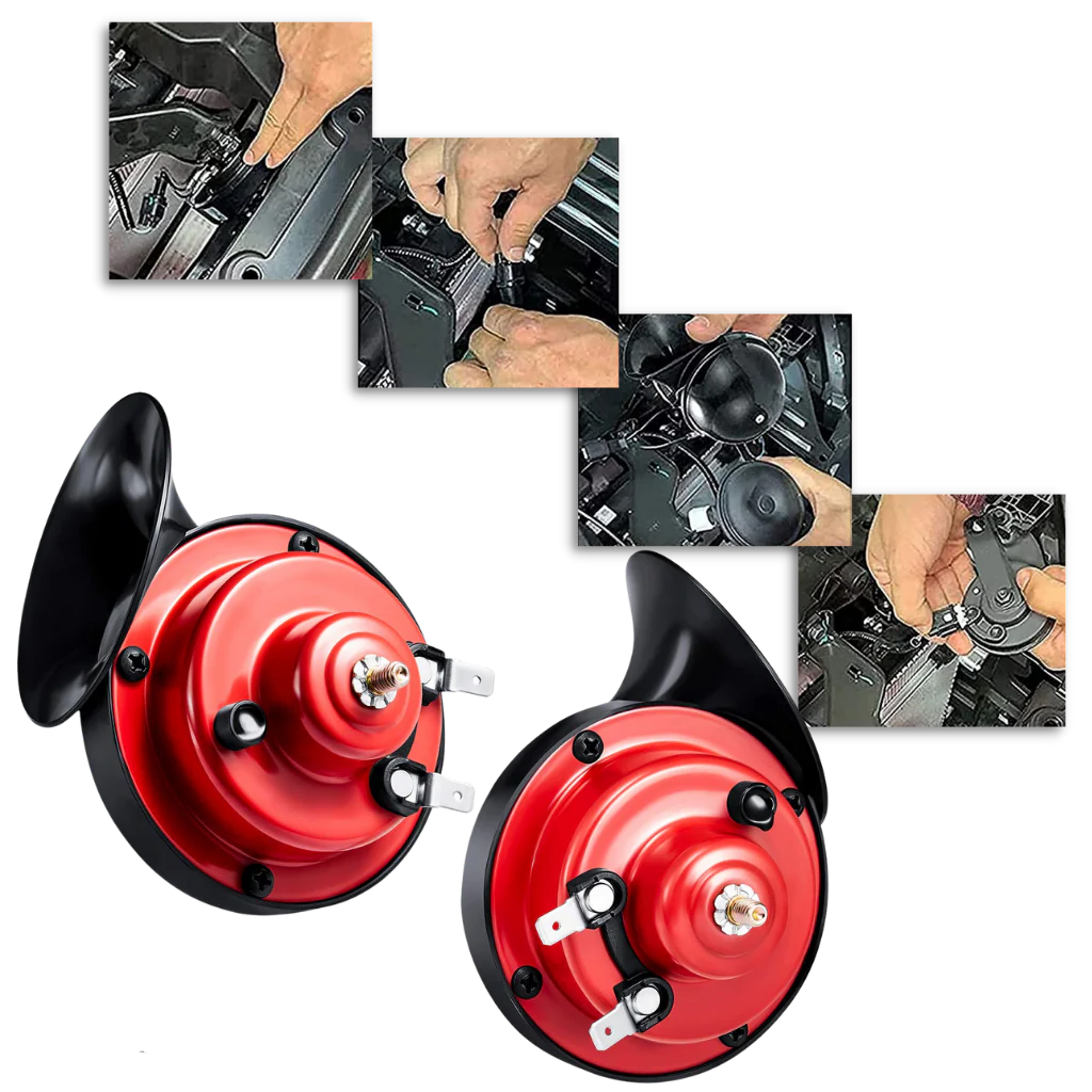 Luxora Kraftfulla Lastbilshorn för Bilar Högt 300dB Snigelhorn Carvallo