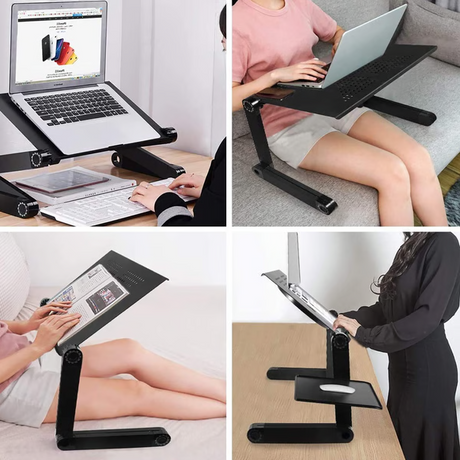 Carvallo Pro Laptopstativ 360° Justerbar | Ergonomisk & Bärbar | För 7–21" Enheter | Aluminium Carvallo