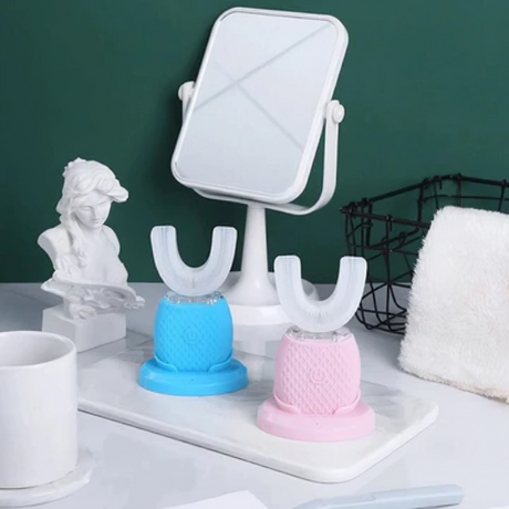 Elektrisk tandborste med blått ljus blekning Carvallo