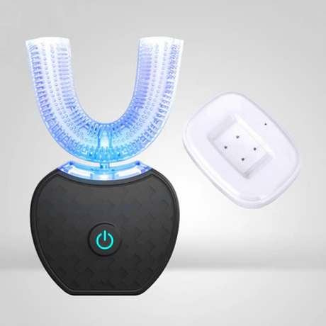 Elektrisk tandborste med blått ljus blekning Carvallo