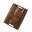Pure Rosewood Serveringsbräda med dubbla metallhandtag 40 x 30 cm – Elegant & Mångsidig från OVAL Kitchenware Carvallo
