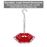 Myggsäker kolibri matare med 30 bi-resistenta portar Carvallo