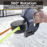 Dubbelt utdragbar hundkoppel med ficklampa och avfallshållare Carvallo