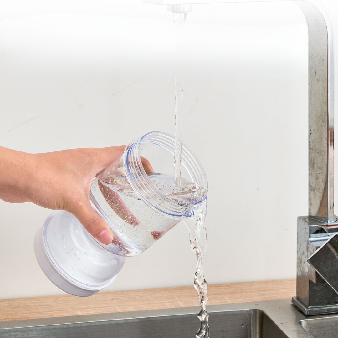 Praktiskt inläggsglas med vattensil Carvallo