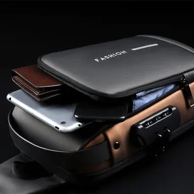 Stöldskyddad och Vattentålig Axelremsväska med USB-laddning-VaruZ-Hemnix