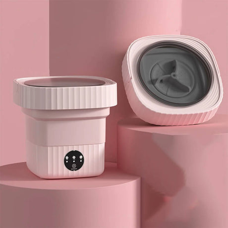 EcoWash - Effektiv & Hopfällbar Mini Tvättmaskin-Kök-BB-6 Liter-Rosa-Hemnix