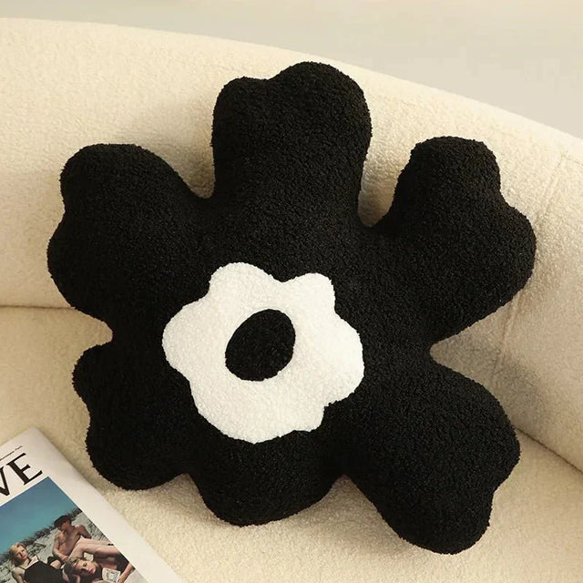 Plush Abstrakt Blomform Kudde i Mjuk Bomullsmaterial Carvallo