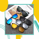 Magnetiska polariserade glasögon med clips-Accessories-Hemnix-1 ram 5 klämma 12345-Matt svart ram-Hemnix