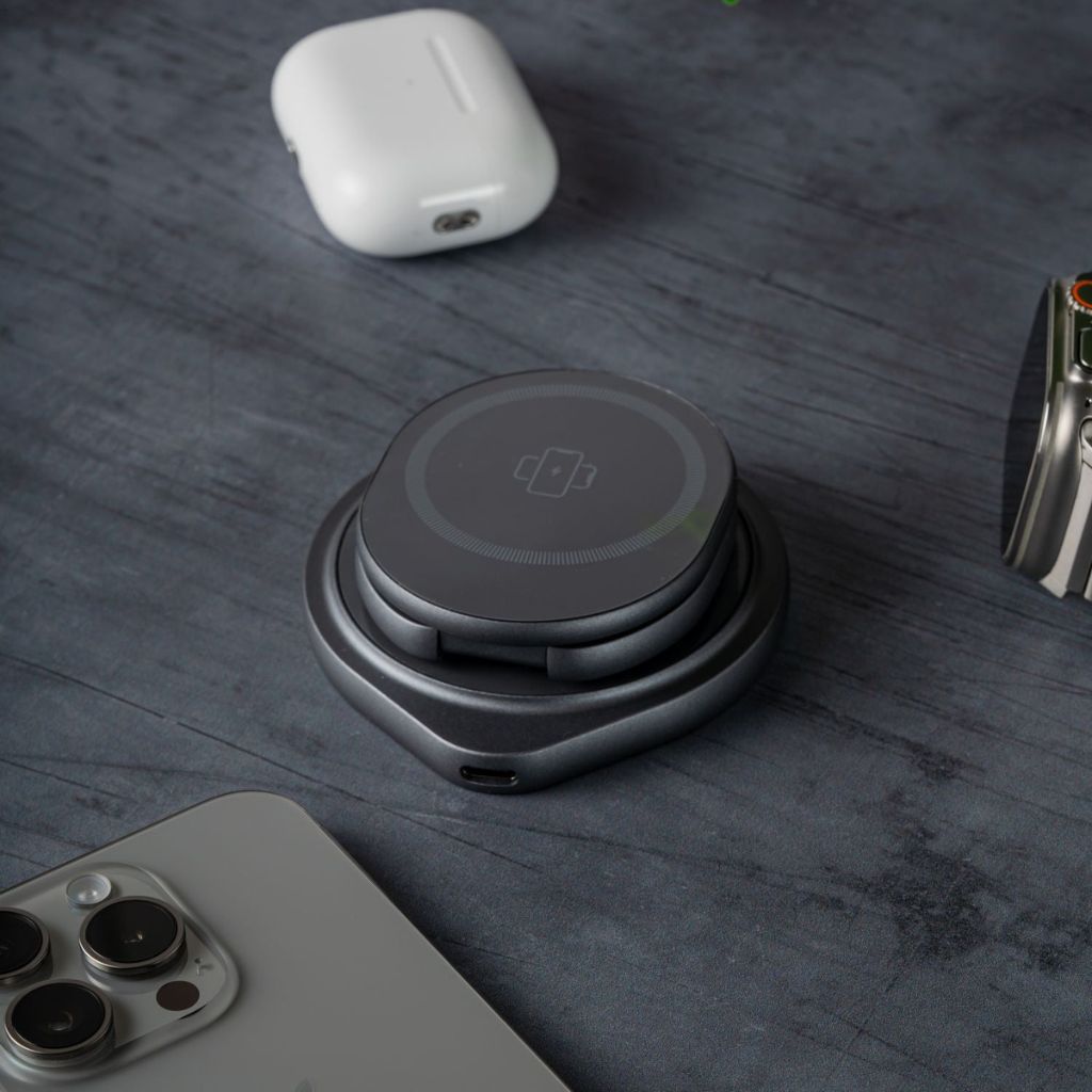 Trådlös laddningsstation med vikbar stativ Carvallo