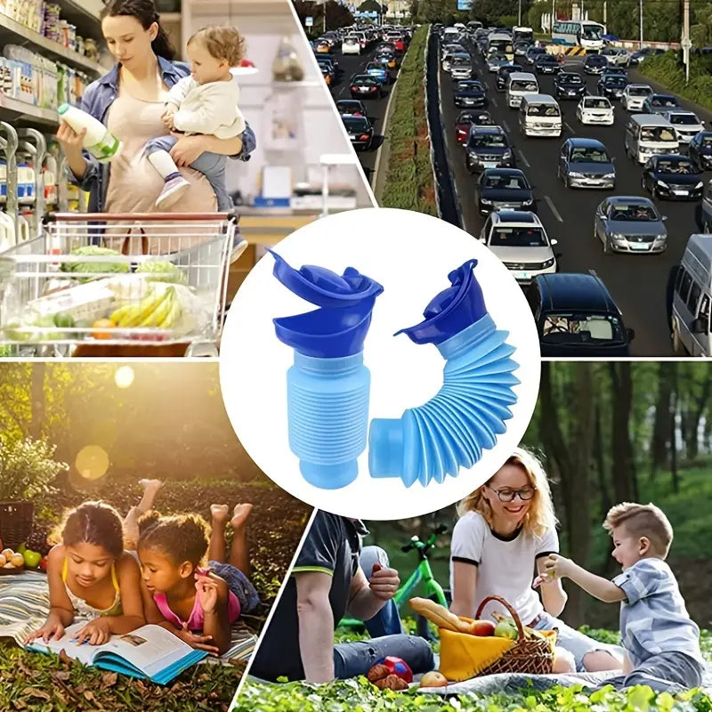 Carvallo Urinal FlexRelief | Teleskopisk & Fällbar | För Damer & Barn | 750 ml Kapacitet Carvallo