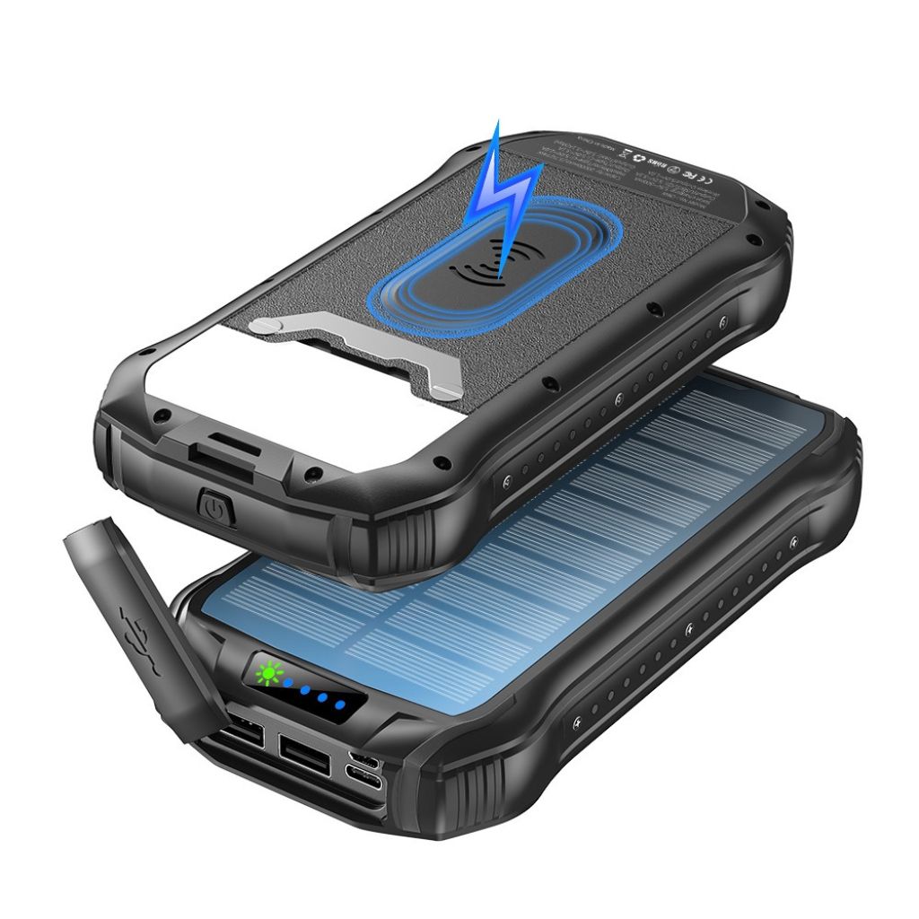 Powerbank Solar Snabbladdning Utomhus Vattentät Carvallo