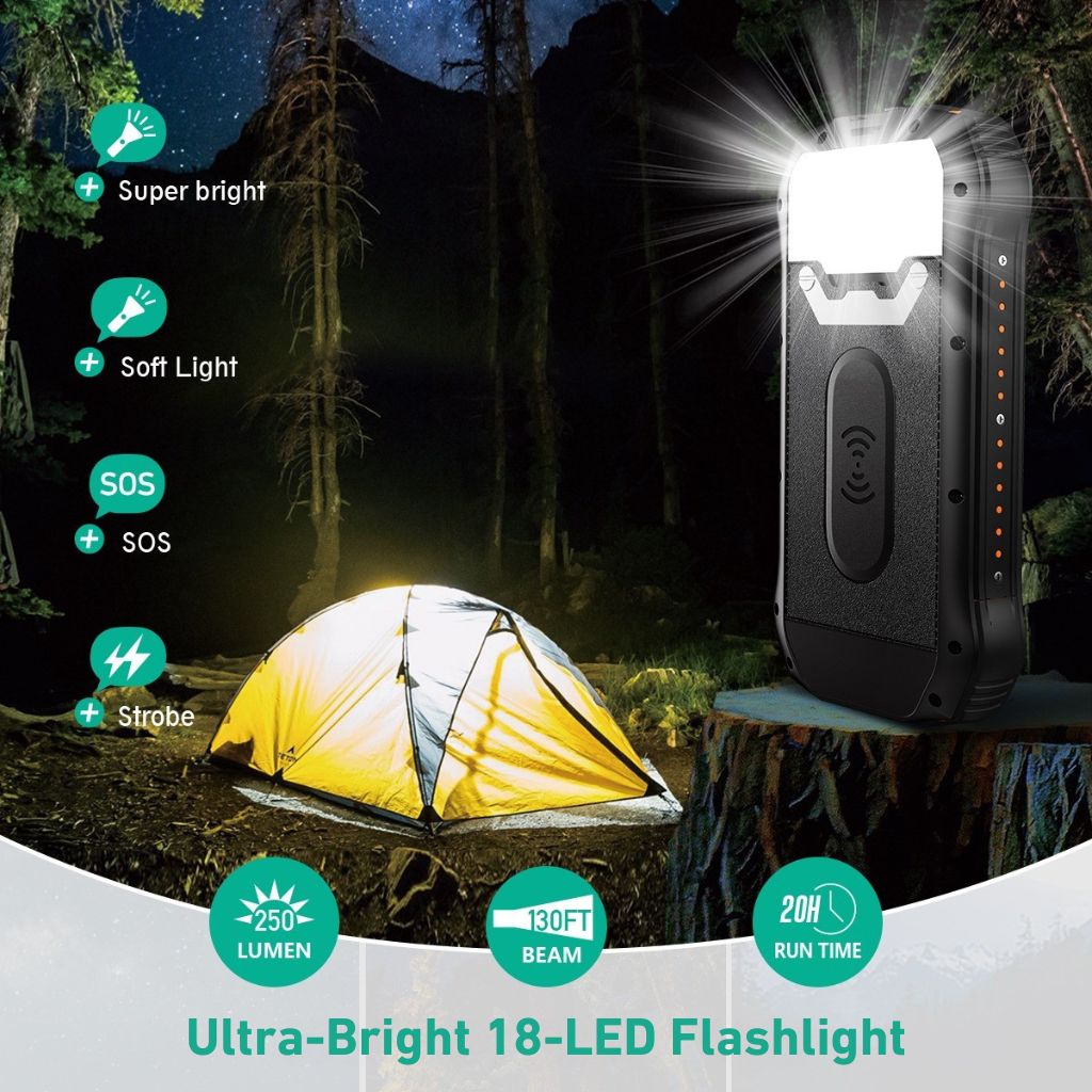 Powerbank Solar Snabbladdning Utomhus Vattentät Carvallo