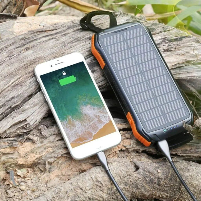 Powerbank Solar Snabbladdning Utomhus Vattentät Carvallo