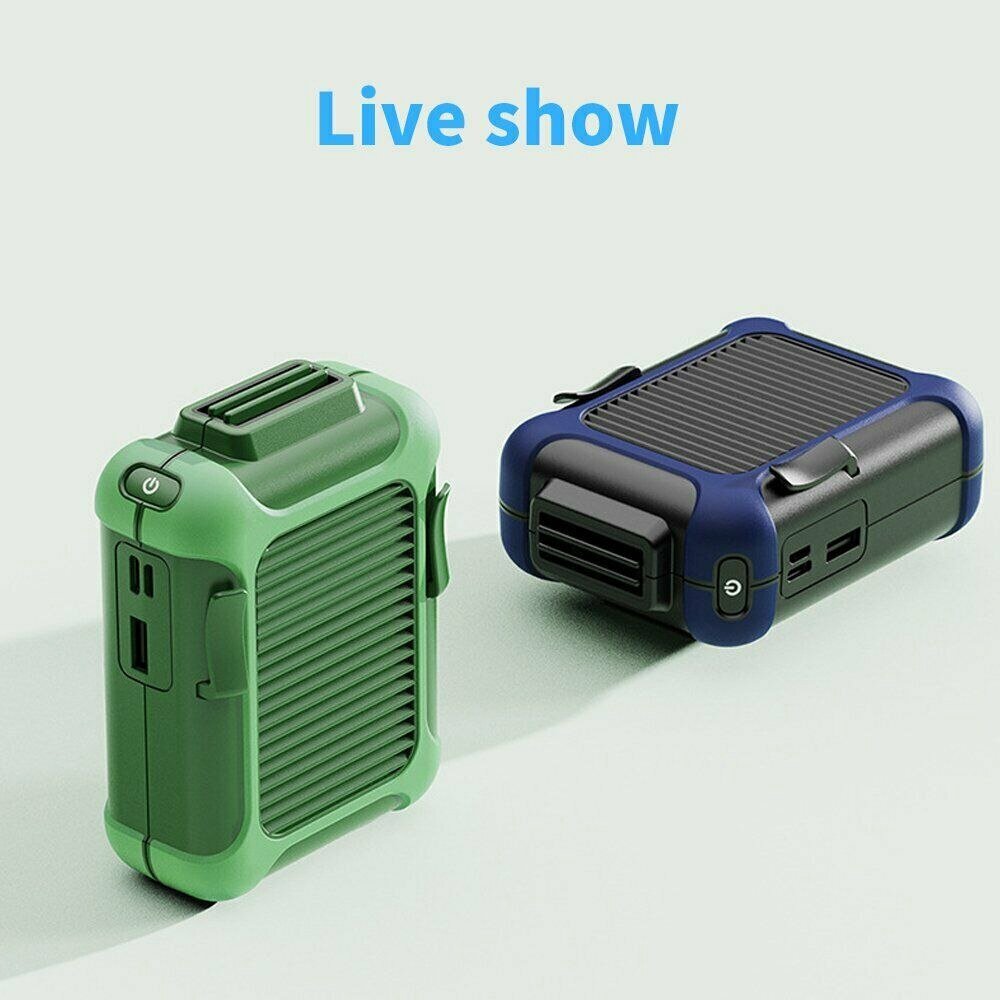 Royallure Hands-Free Bärbar Midjefläkt - Justerbar, Uppladdningsbar, Tyst Kyllösning för Utomhusaktiviteter Carvallo