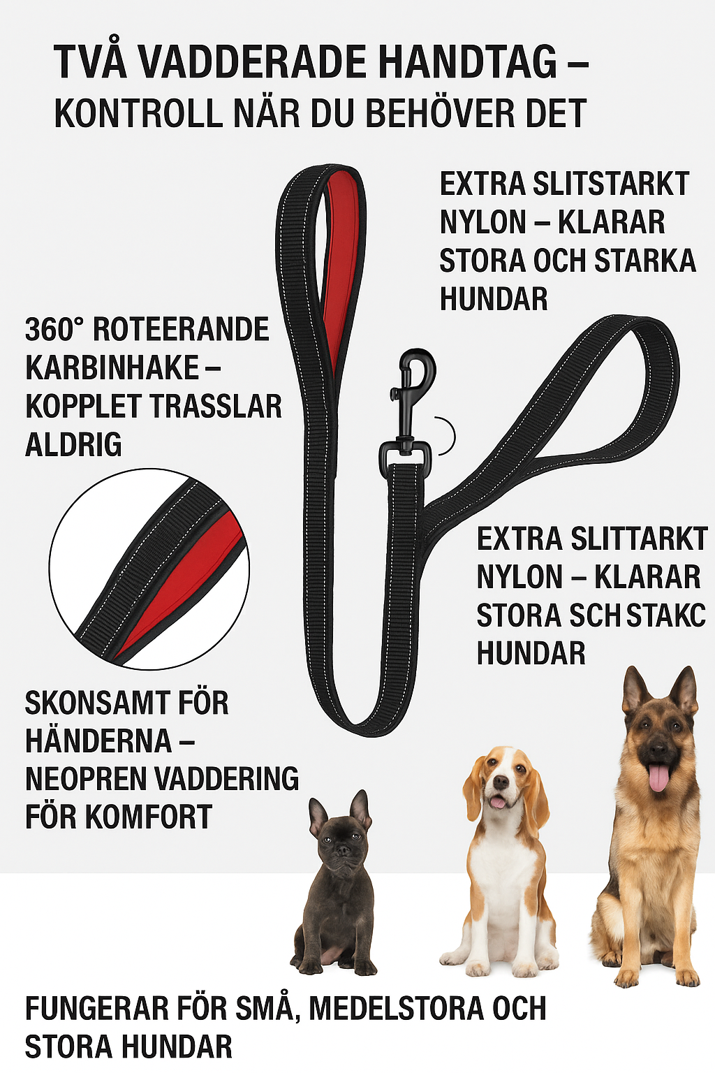 Reflexkoppel med dubbla handtag-VaruZ-Hemnix