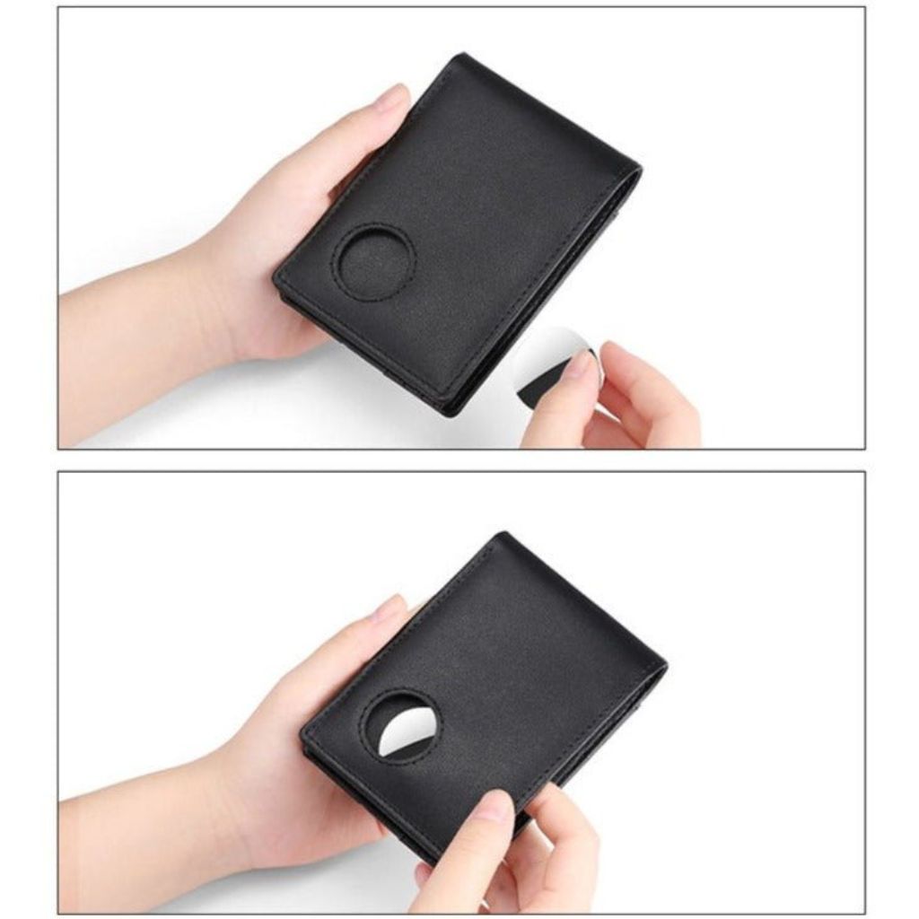 Läderplånbok Slim RFID-blockering med spårning Carvallo