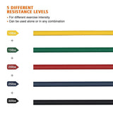 Royallure Hemma Fitness Motstånd Band Set med Core Skivor och Vristremmar - 12-delars Komplett Träningskit Carvallo