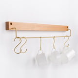 Carvallo – Elegant Bökved Towel Rack with Brass Accents Carvallo
