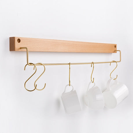 Carvallo – Elegant Bökved Towel Rack with Brass Accents Carvallo