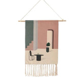 Carvallo – Handvävd Bomullsväggtavla med Geometrisk Design Carvallo