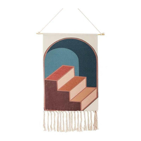 Carvallo – Handvävd Bomullsväggtavla med Geometrisk Design Carvallo