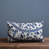 Carvallo Blue – Lyx Kuddöverdrag med Traditionellt Kinesiskt Porslinsmönster Carvallo